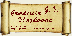 Gradimir Vlajkovac vizit kartica